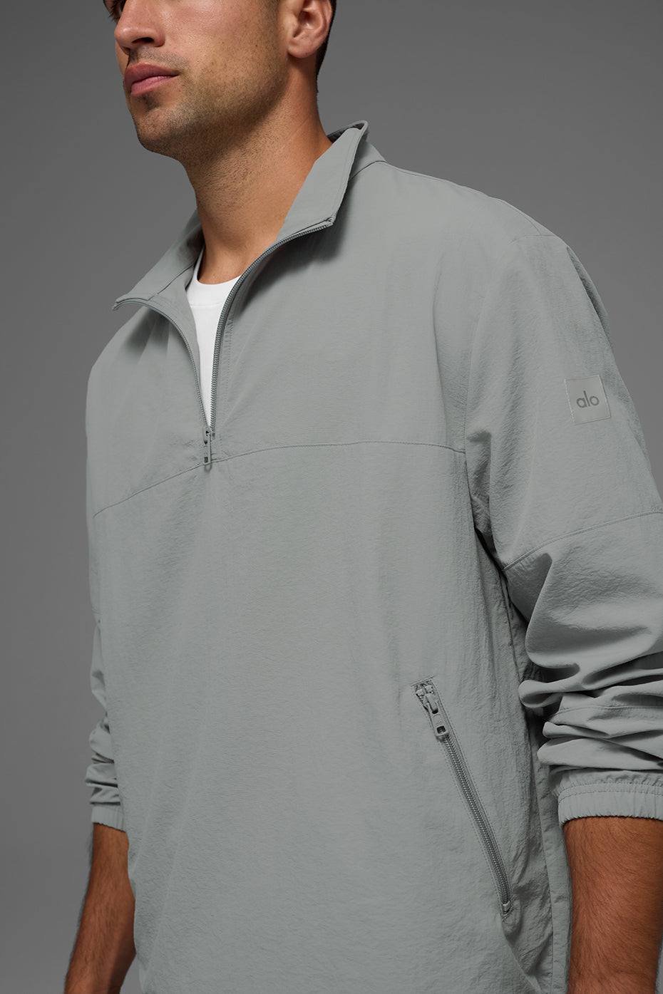 Light Weight Takeaway Track Pullover - Lunar Grey product image 3, provided for visual reference and product detail review