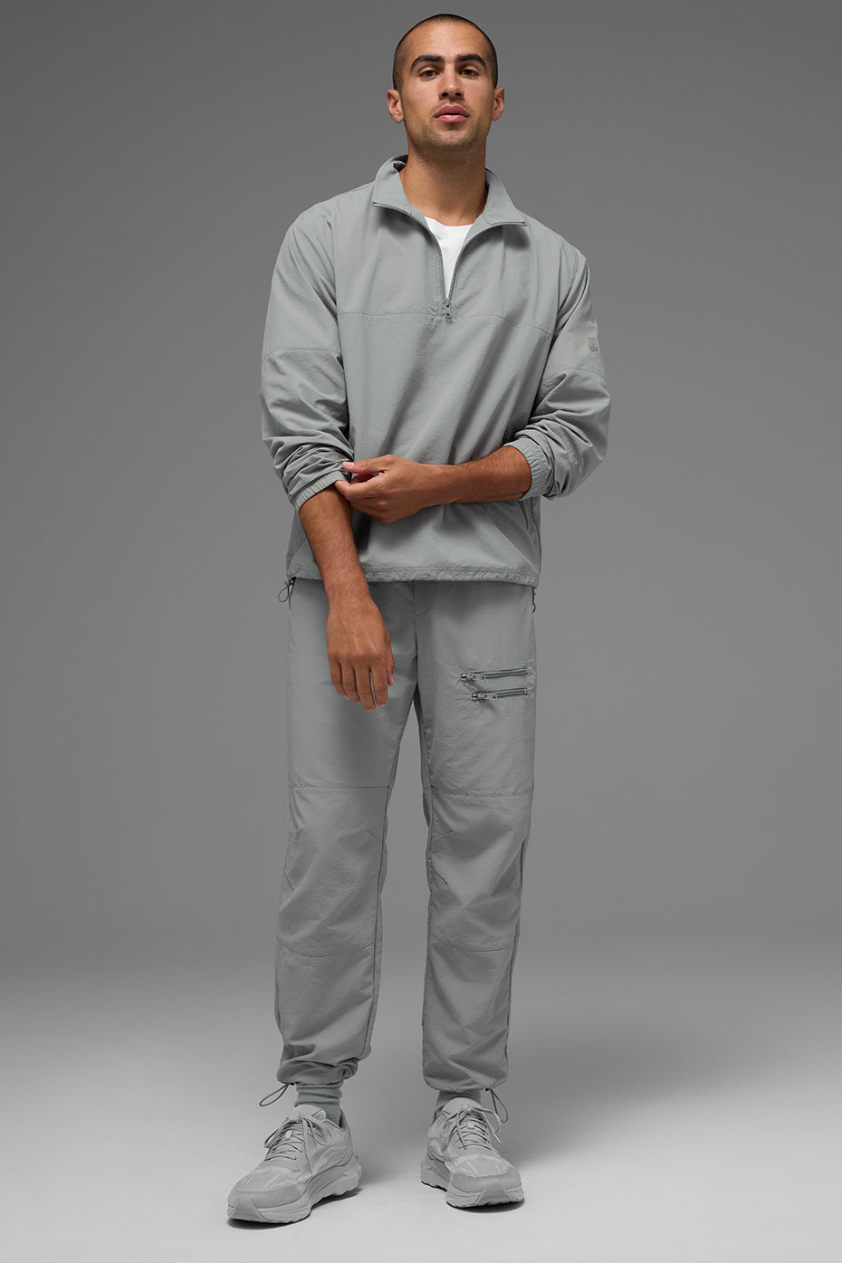 Light Weight Takeaway Track Pullover - Lunar Grey product image 4, provided for visual reference and product detail review