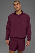 Light Weight Takeaway Track Pullover - Burgundy product image 1, provided for visual reference and product detail review
