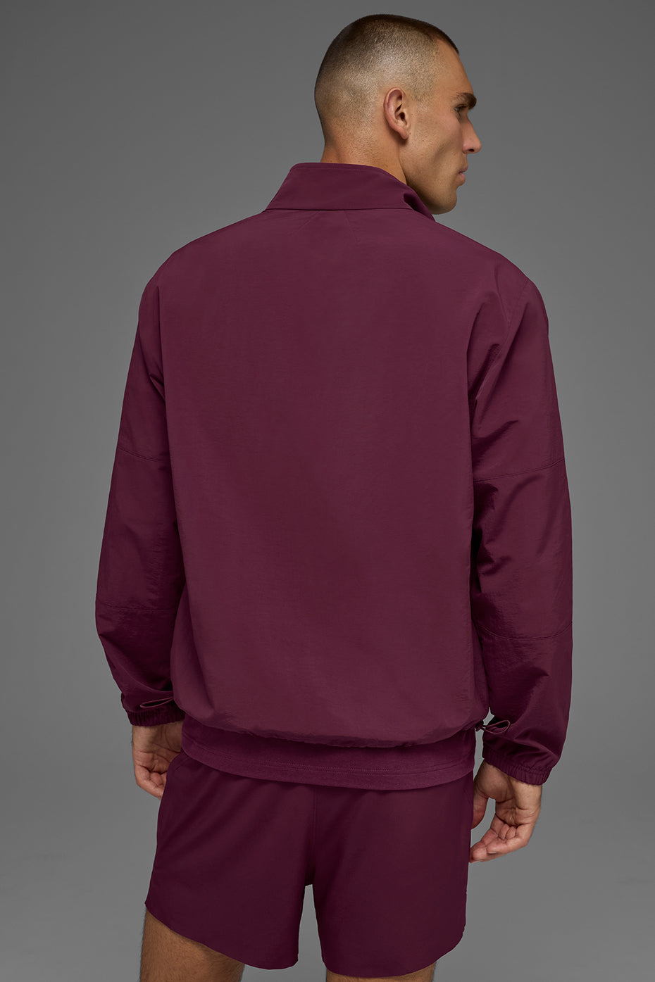 Light Weight Takeaway Track Pullover - Burgundy product image 2, provided for visual reference and product detail review