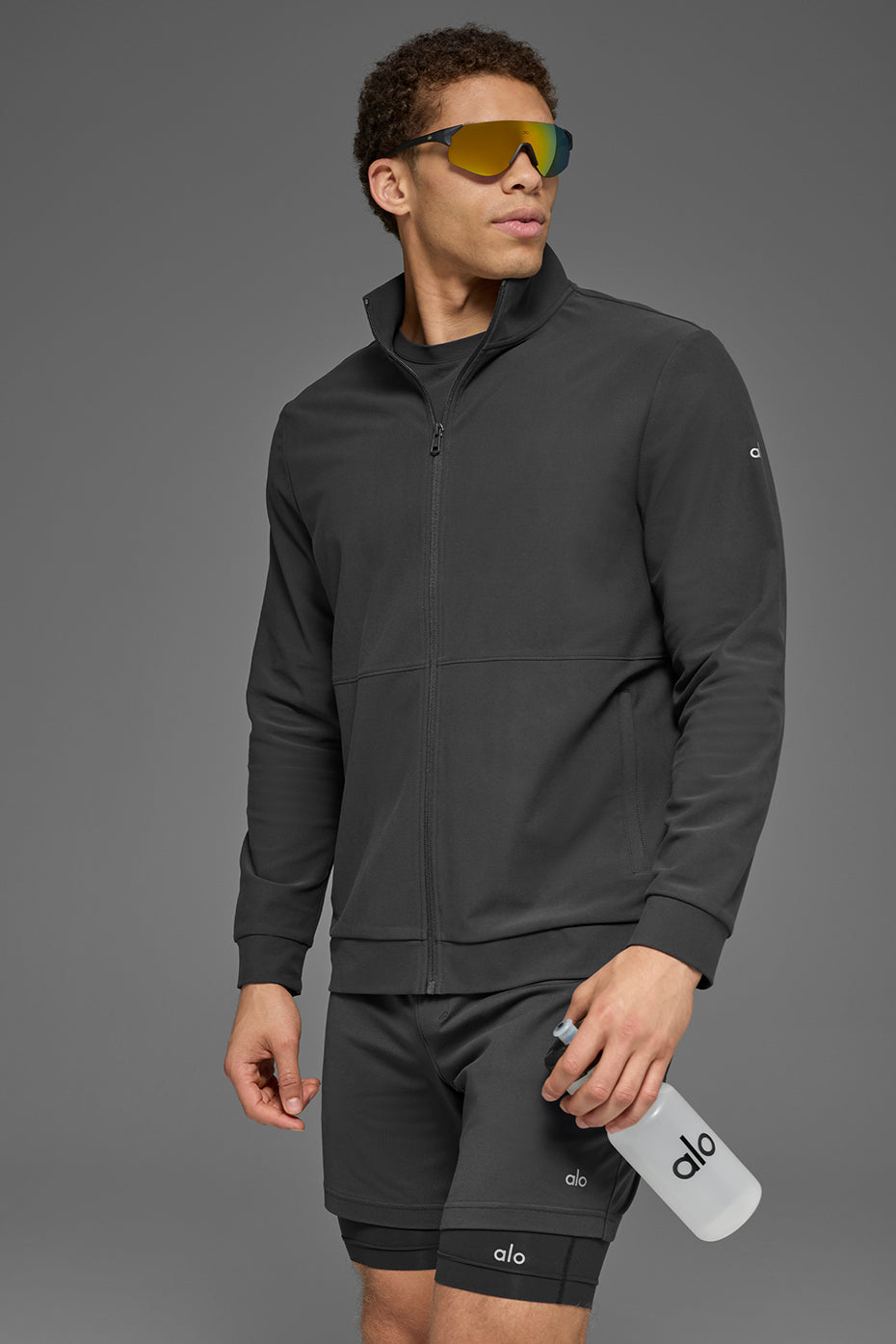 Conquer Max Mock Neck Full Zip - Anthracite product image 3, provided for visual reference and product detail review