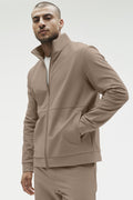 Conquer Max Mock Neck Full Zip - Gravel product image 1, provided for visual reference and product detail review