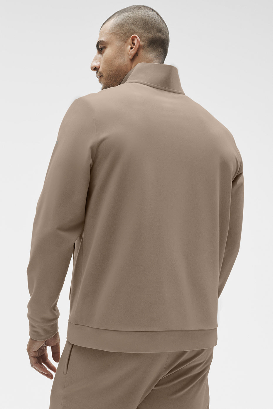 Conquer Max Mock Neck Full Zip - Gravel product image 2, provided for visual reference and product detail review