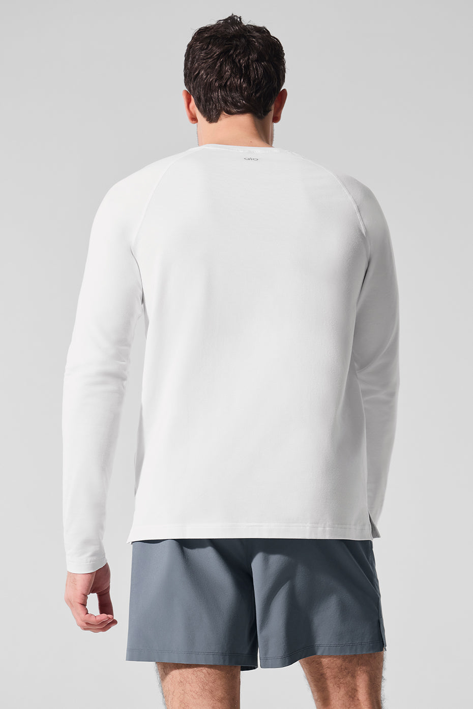 ALO Vapor Crewneck Long Sleeve - White product image 3, provided for visual reference and product detail review