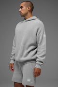 Sports Club Sweater Knit Hoodie - Athletic Heather Grey product image 1, provided for visual reference and product detail