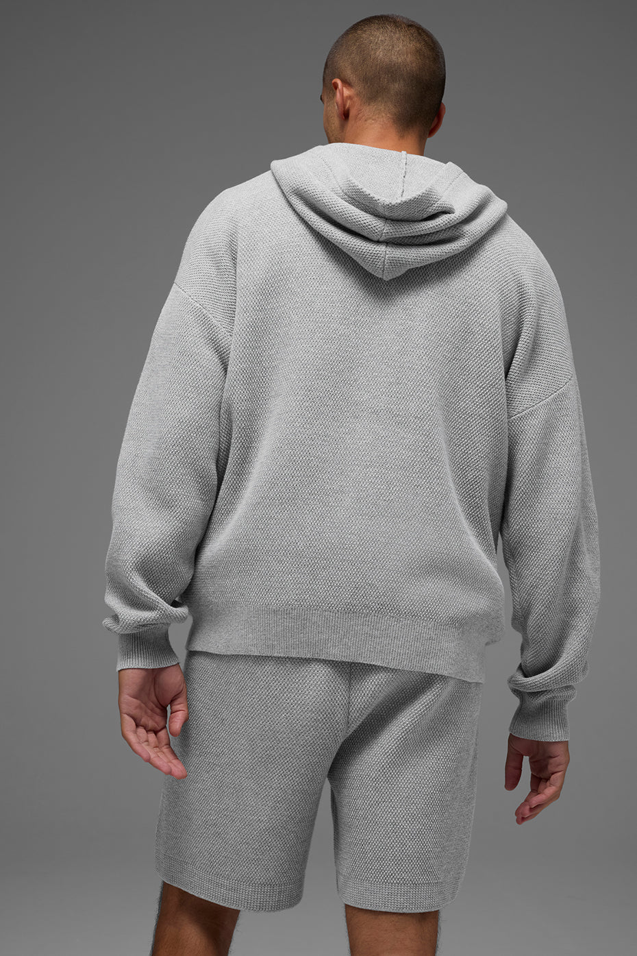 Sports Club Sweater Knit Hoodie - Athletic Heather Grey product image 3, provided for visual reference and product detail