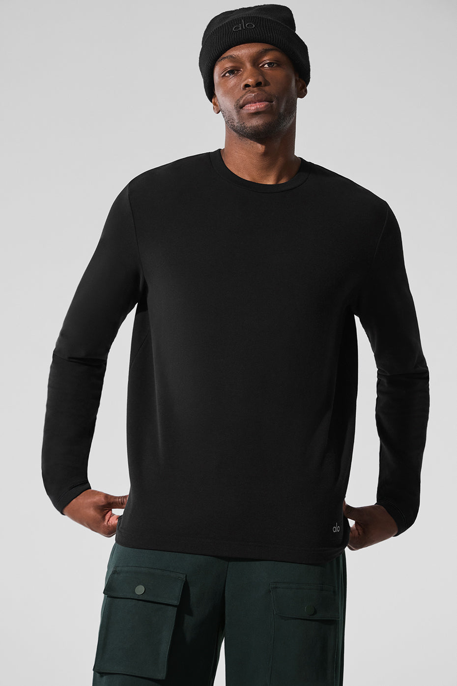 Double Take Long Sleeve Crew - Black product image 1, provided for visual reference and product detail review