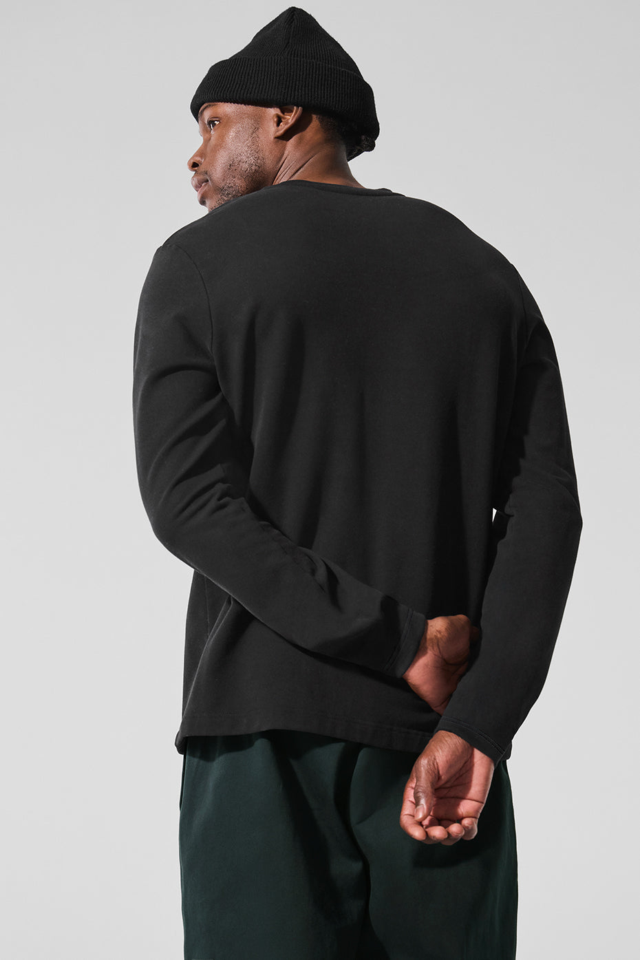 Double Take Long Sleeve Crew - Black product image 3, provided for visual reference and product detail review