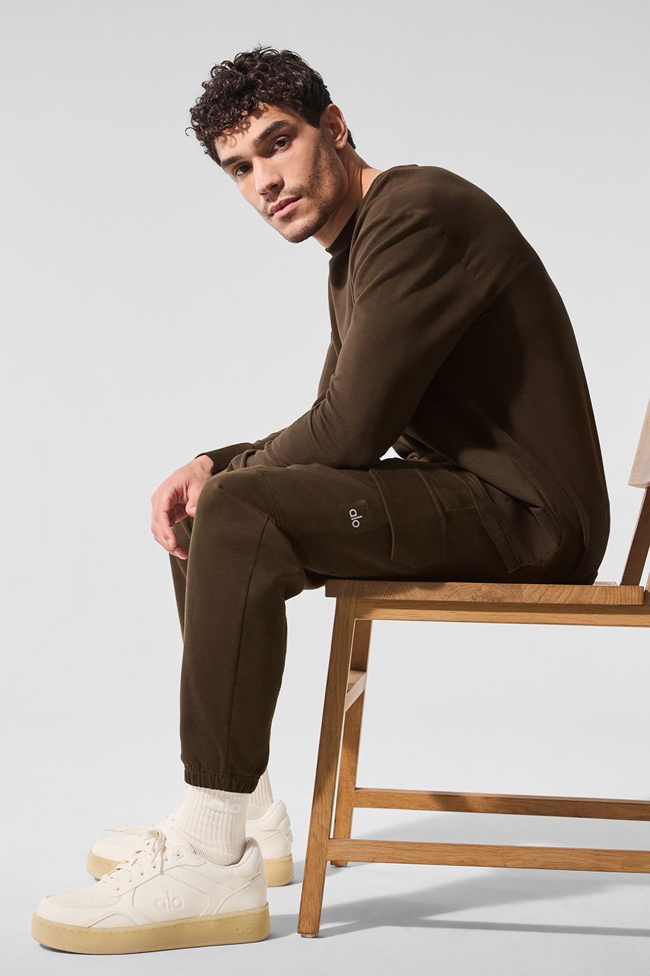 Double Take Long Sleeve Crew - Espresso product image 4, provided for visual reference and product detail review