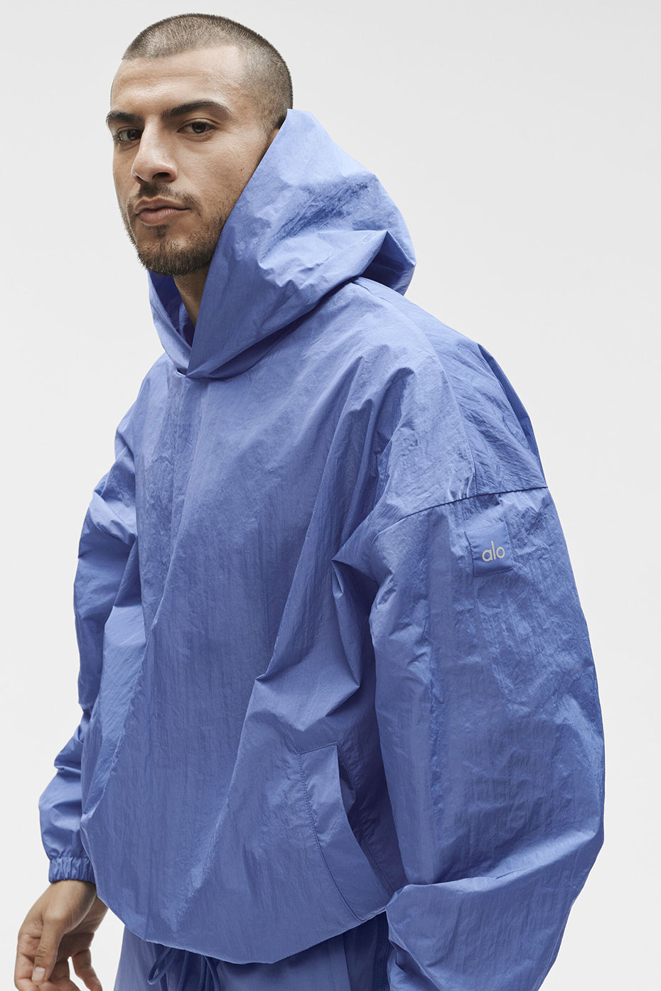 Axis Hooded Pullover - Provence Blue product image 4, provided for visual reference and product detail review