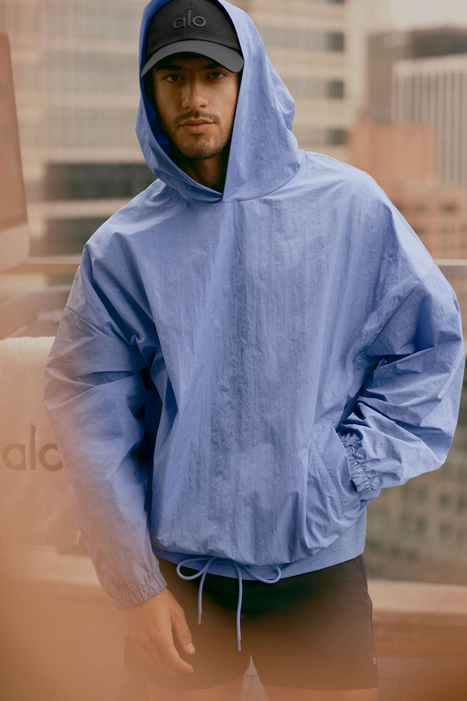 Axis Hooded Pullover - Provence Blue product image 1, provided for visual reference and product detail review