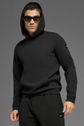 Waffle Lounge Hoodie - Black product image 1, provided for visual reference and product detail review