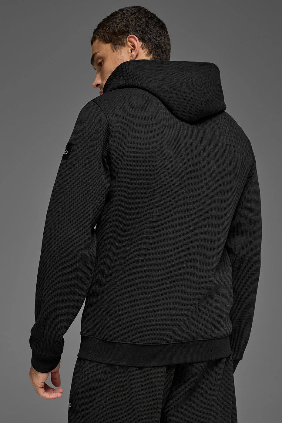 Waffle Lounge Hoodie - Black product image 3, provided for visual reference and product detail review