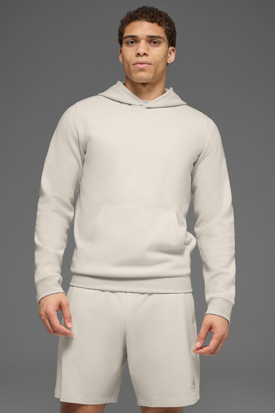 Waffle Lounge Hoodie - Bone product image 3, provided for visual reference and product detail review