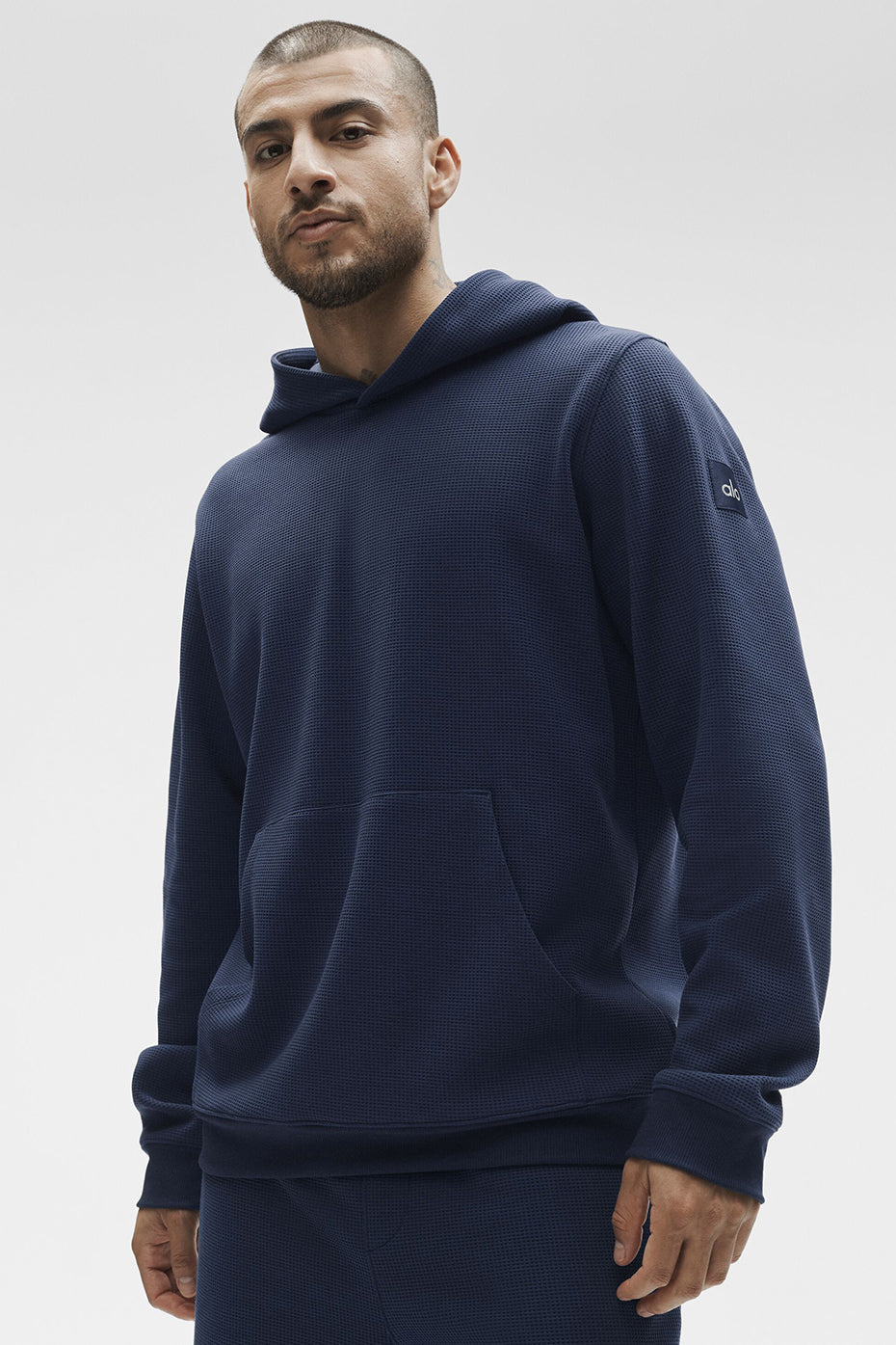 Waffle Lounge Hoodie - Navy product image 3, provided for visual reference and product detail review