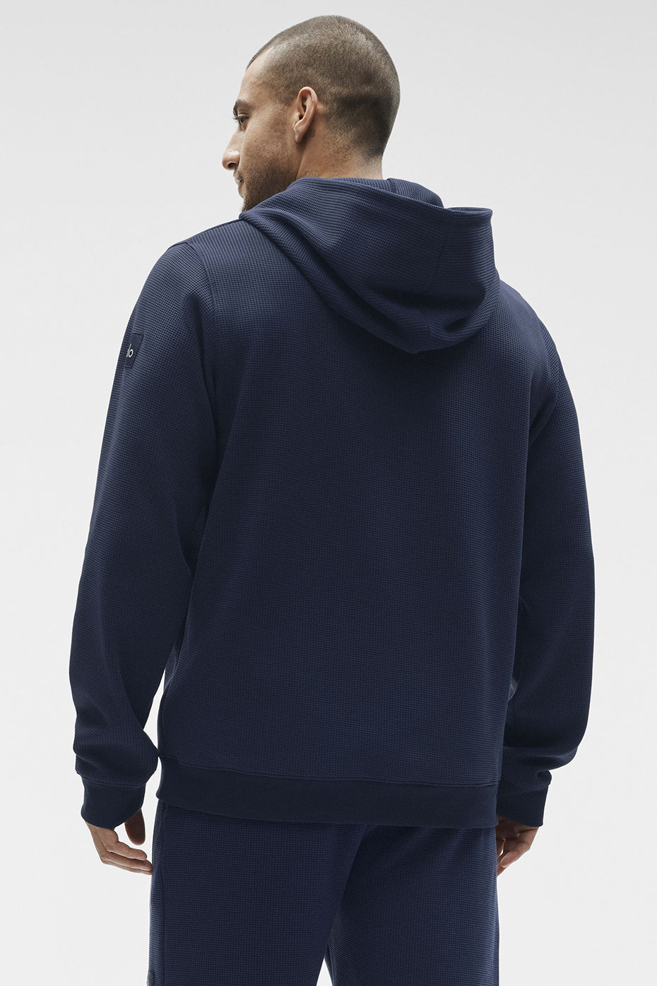Waffle Lounge Hoodie - Navy product image 4, provided for visual reference and product detail review