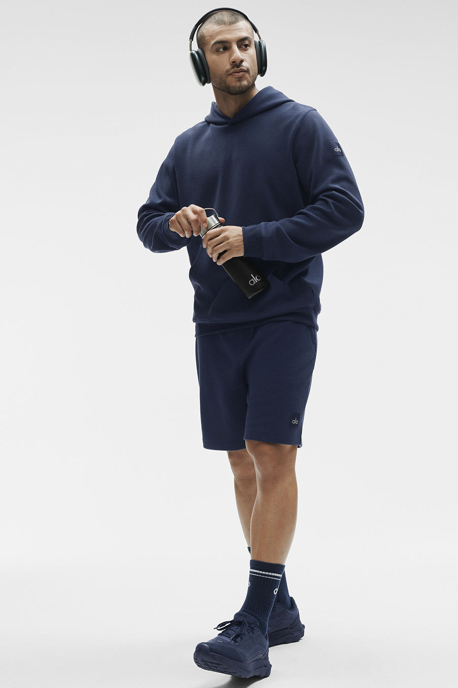 Waffle Lounge Hoodie - Navy product image 5, provided for visual reference and product detail review