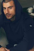 Waffle Lounge Hoodie - Navy product image 1, provided for visual reference and product detail review