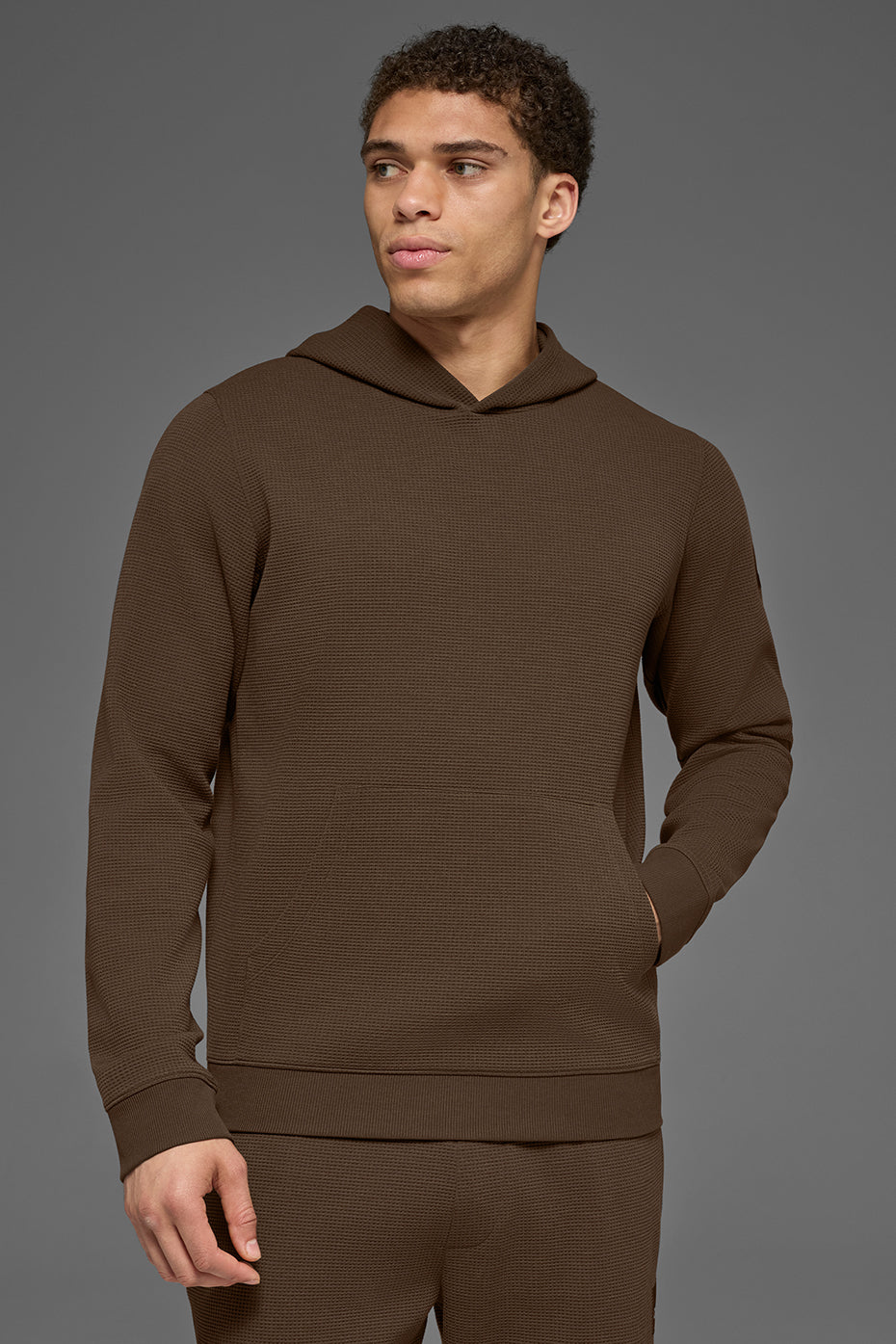 Waffle Lounge Hoodie - Espresso product image 3, provided for visual reference and product detail review