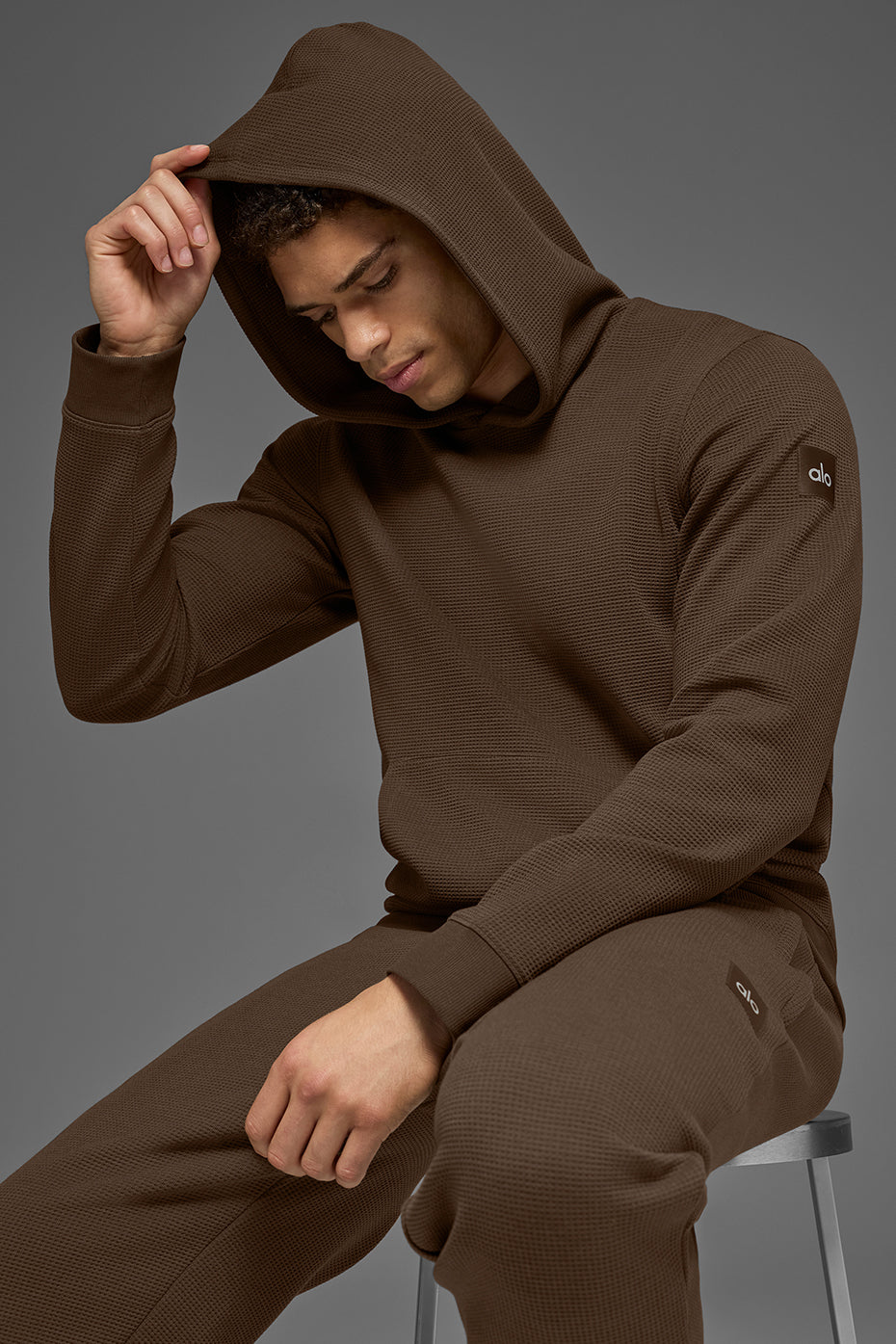 Waffle Lounge Hoodie - Espresso product image 5, provided for visual reference and product detail review