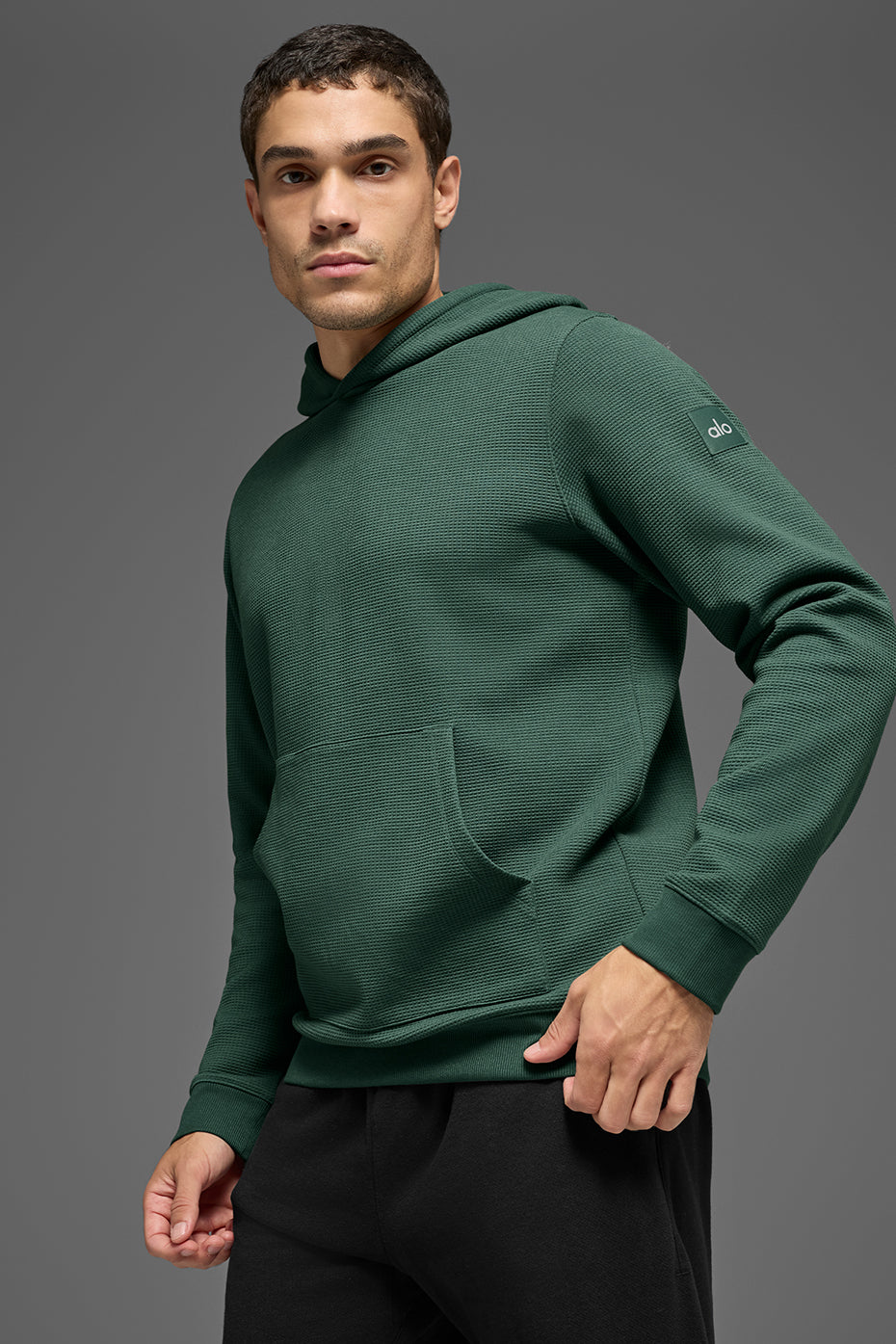 Waffle Lounge Hoodie - Clover Green product image 3, provided for visual reference and product detail review