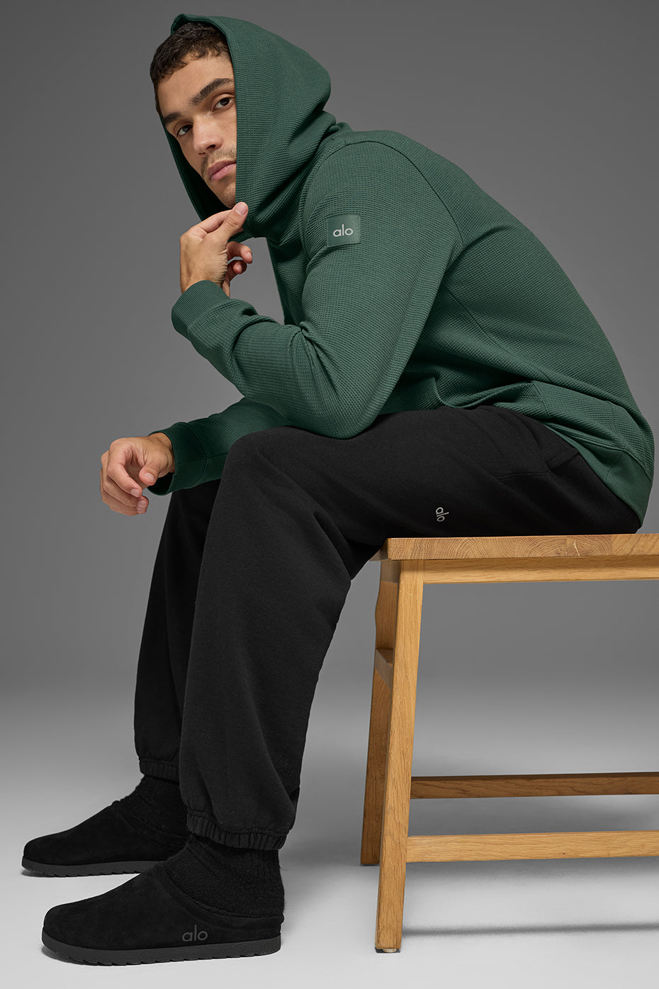 Waffle Lounge Hoodie - Clover Green product image 4, provided for visual reference and product detail review