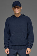 Textured Knit Hoodie - Navy product image 1, provided for visual reference and product detail review