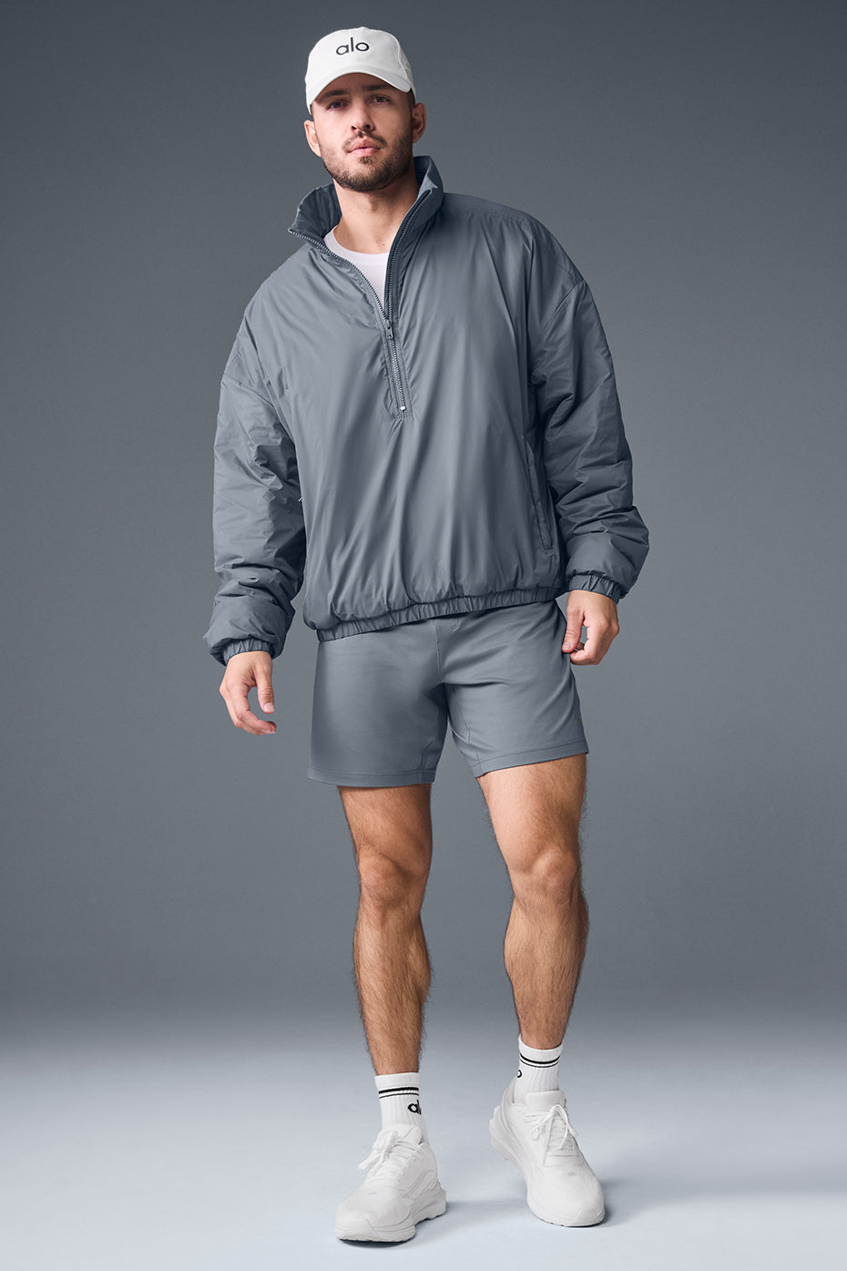 Latitude Light Weight 1/2 Zip Pullover Jacket - Steel Grey product image 5, provided for visual reference and product detail