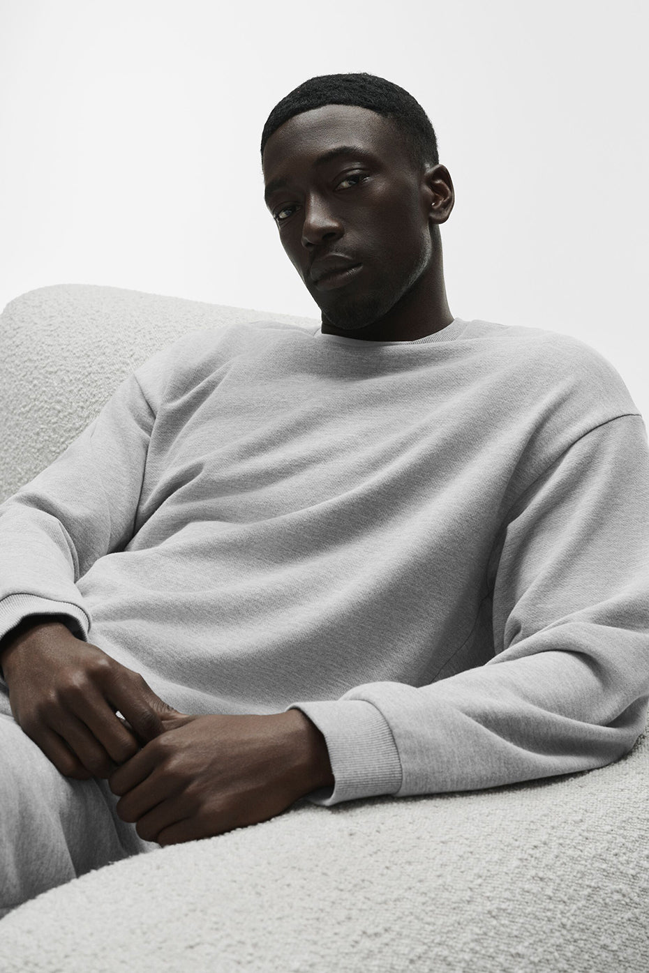 Chill Crew Neck Pullover - Athletic Heather Grey product image 1, provided for visual reference and product detail review