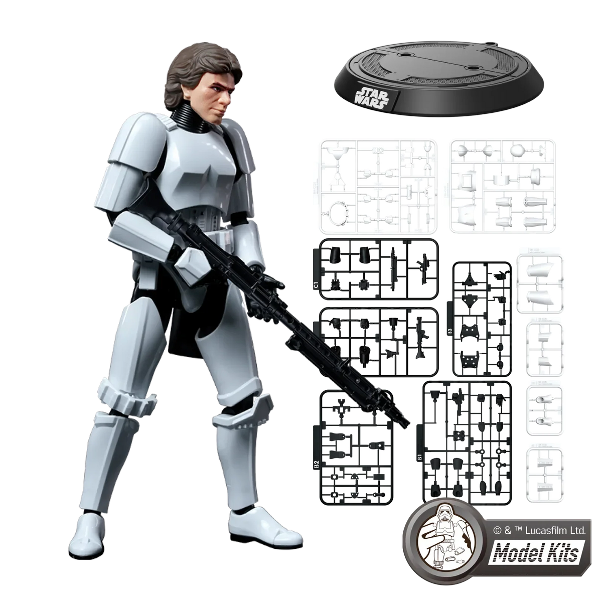 Star Wars: A New Hope™ Champion Class 03 Han Solo™ Stormtrooper™ Disguise Version Model Kits | Blokees product image 1,