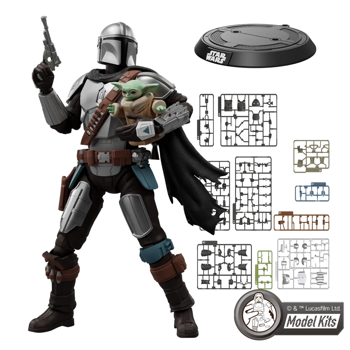 Star Wars: The Mandalorian & Grogu™ Champion Class 05 Din Djarin™ & Grogu™ Model Kits | Blokees product image 2, provided