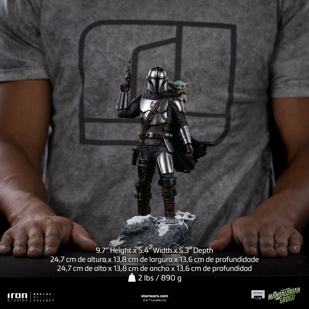 Mandalorian and Grogu Art Scale 1/10 Statue - Iron Studios product image 10, provided for visual reference and product