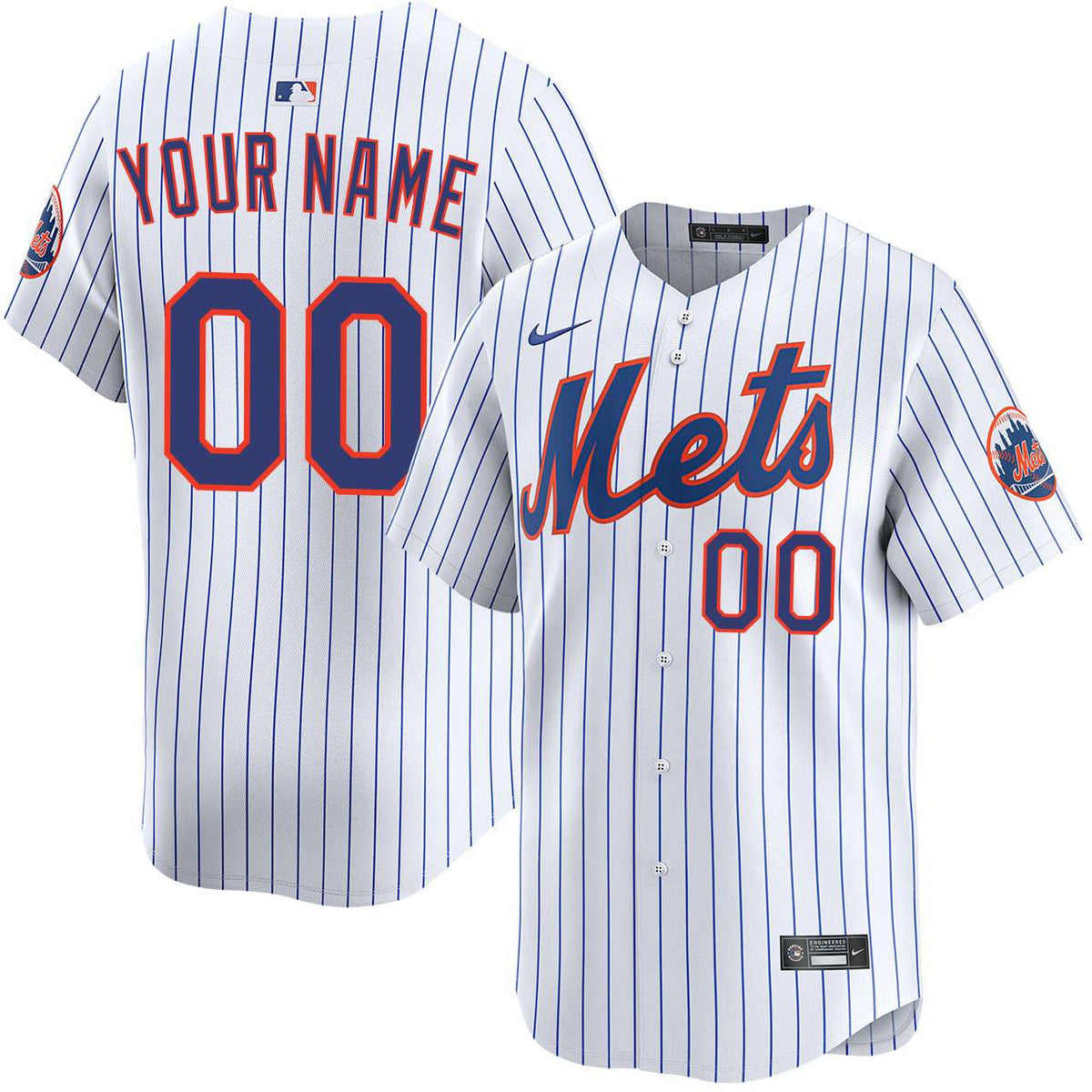 Custom New York Mets Home Jersey - White product image 1