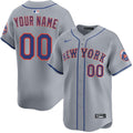 Custom New York Mets Away Jersey - Gray product image 1
