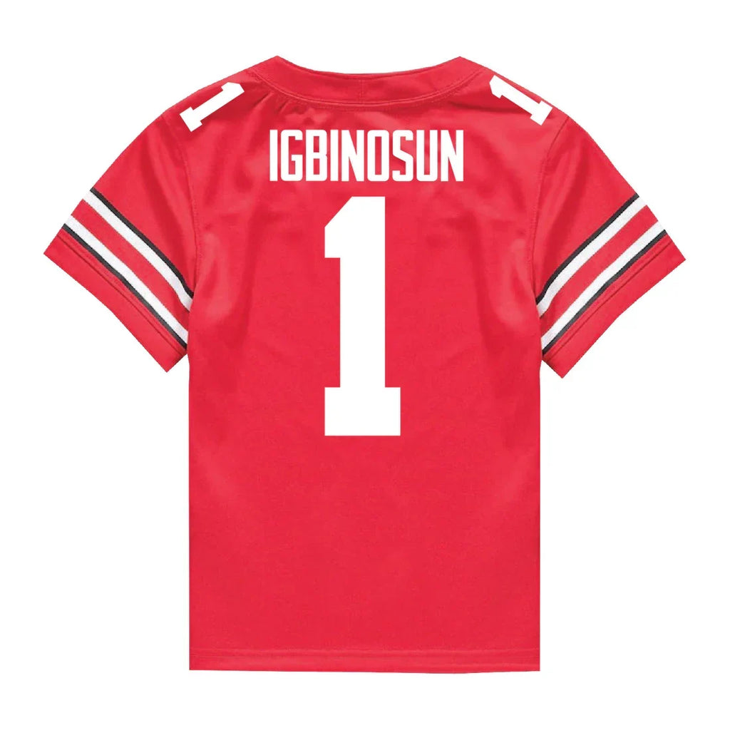 Davison Igbinosun Ohio State Buckeyes Jersey – Red product image 1
