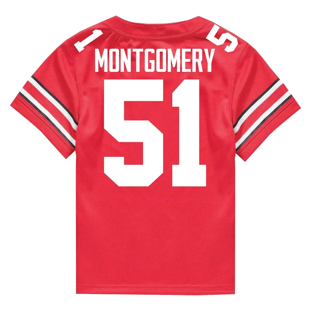 Luke Montgomery Ohio State Buckeyes Jersey – Red product image 1