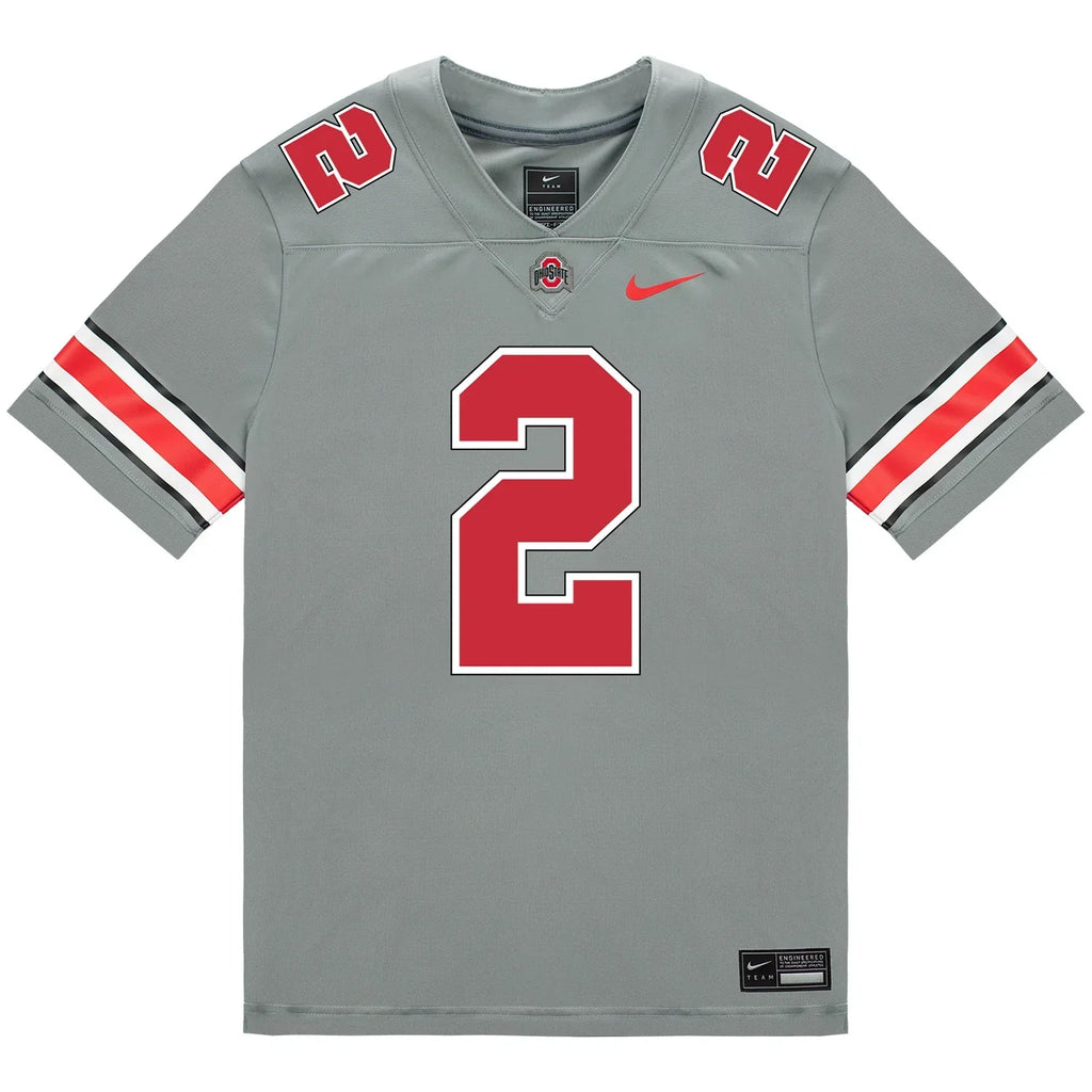 Caleb Downs Ohio State Buckeyes Jersey – Grey product image 1