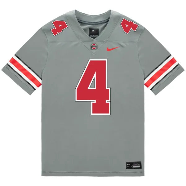 Jeremiah Smith Ohio State Buckeyes Jersey – Grey product image 2