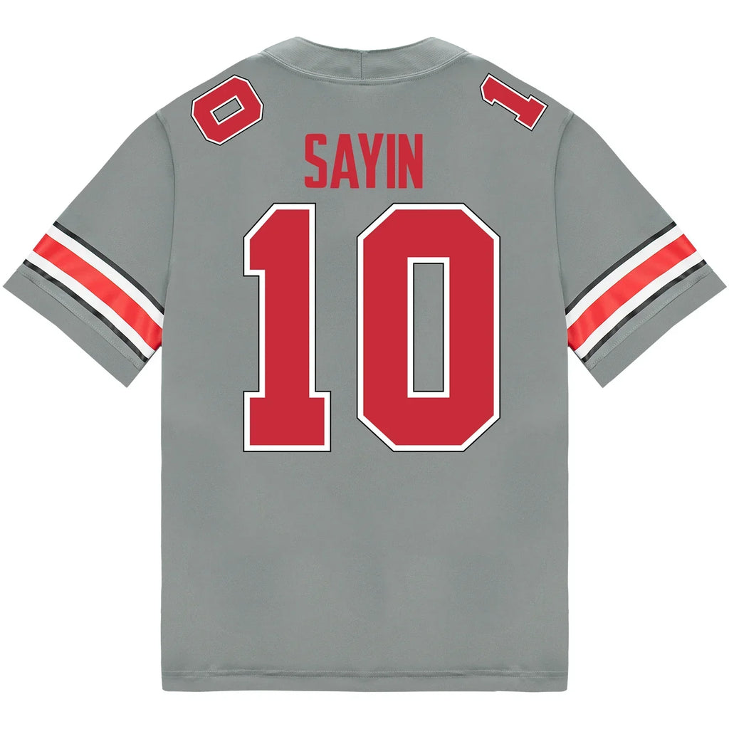 Julian Sayin Ohio State Buckeyes Jersey – Grey product image 2
