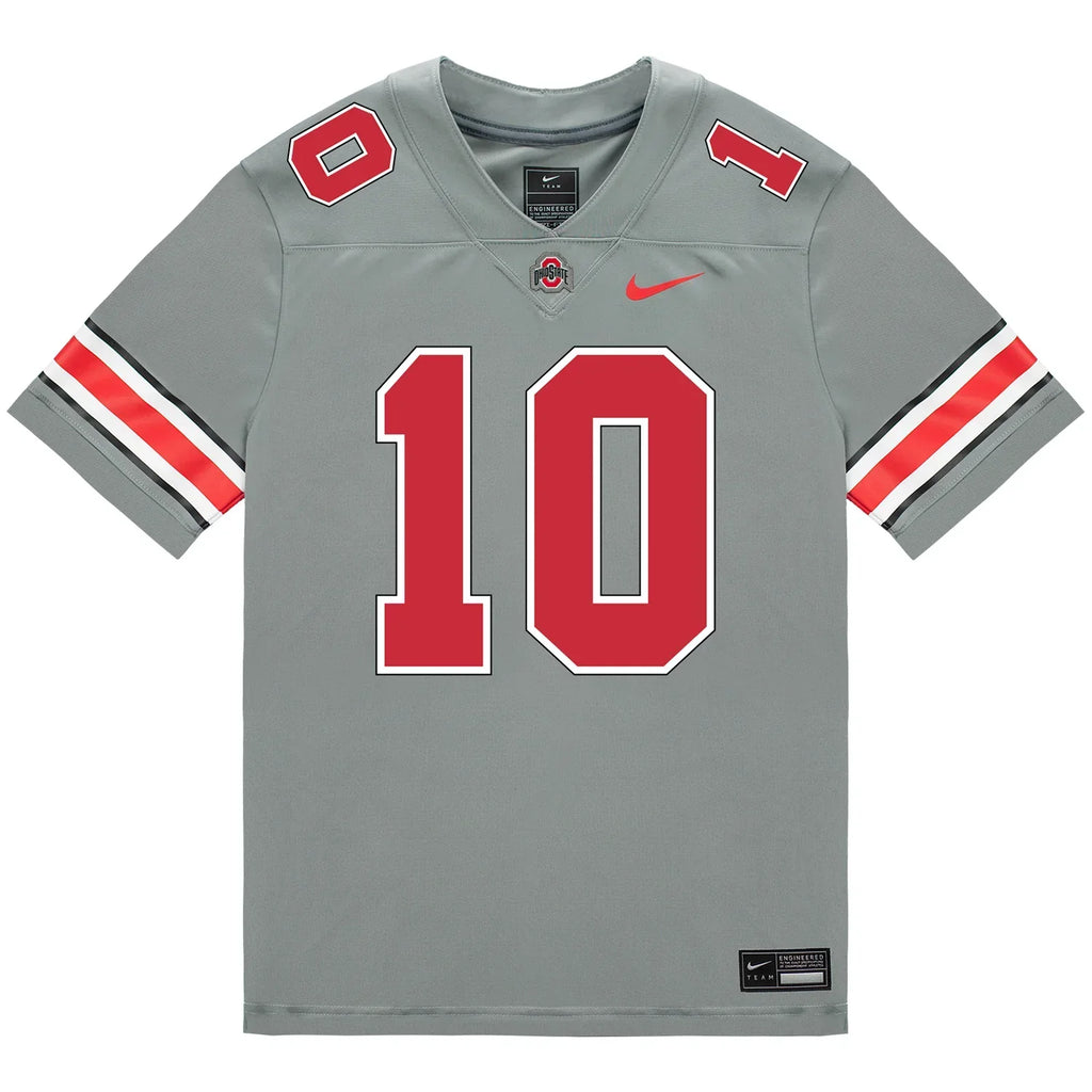 Julian Sayin Ohio State Buckeyes Jersey – Grey product image 1