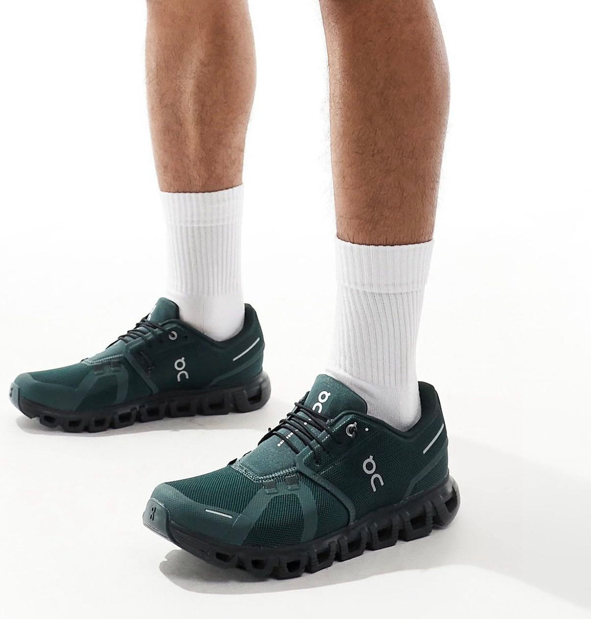 On Cloud 6 Evergreen Black Lifestyle Sneakers product image 3, provided for visual reference and product detail review
