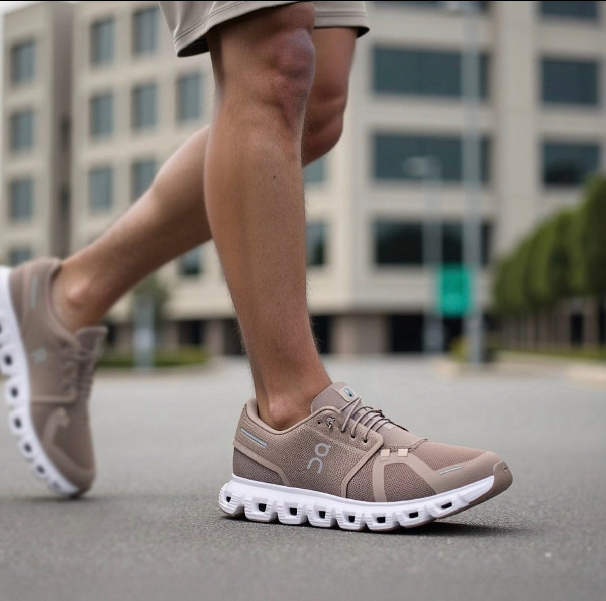On Cloud 6 Fog White Lifestyle Sneakers product image 3, provided for visual reference and product detail review