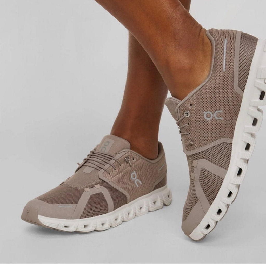 On Cloud 6 Fog White Lifestyle Sneakers product image 4, provided for visual reference and product detail review