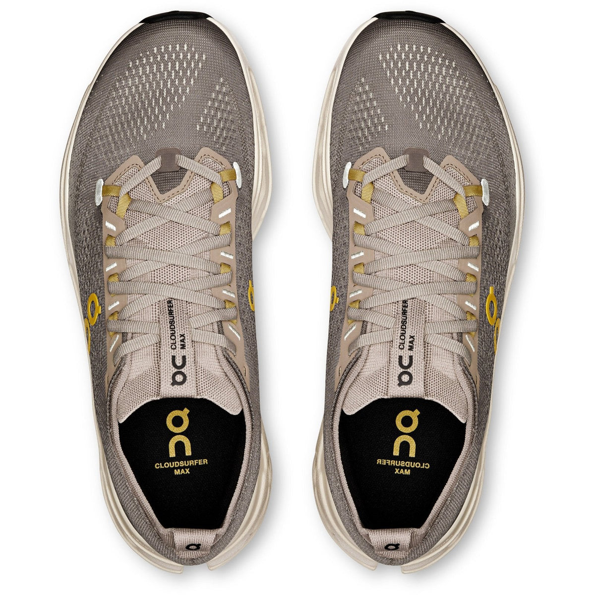 On Cloudsurfer Max Cinder Pelican Running Shoes product image 2, provided for visual reference and product detail review
