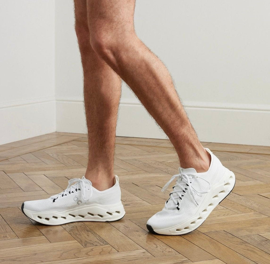 On Cloudsurfer Max Triple White Running Shoes product image 2, provided for visual reference and product detail review