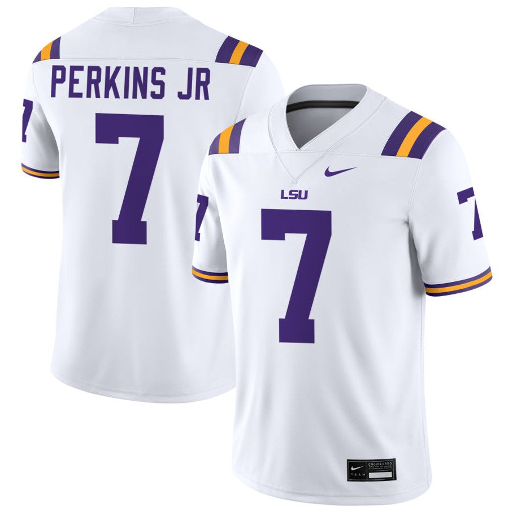 Harold Perkins Jr. LSU Tigers Jersey - White product image 1