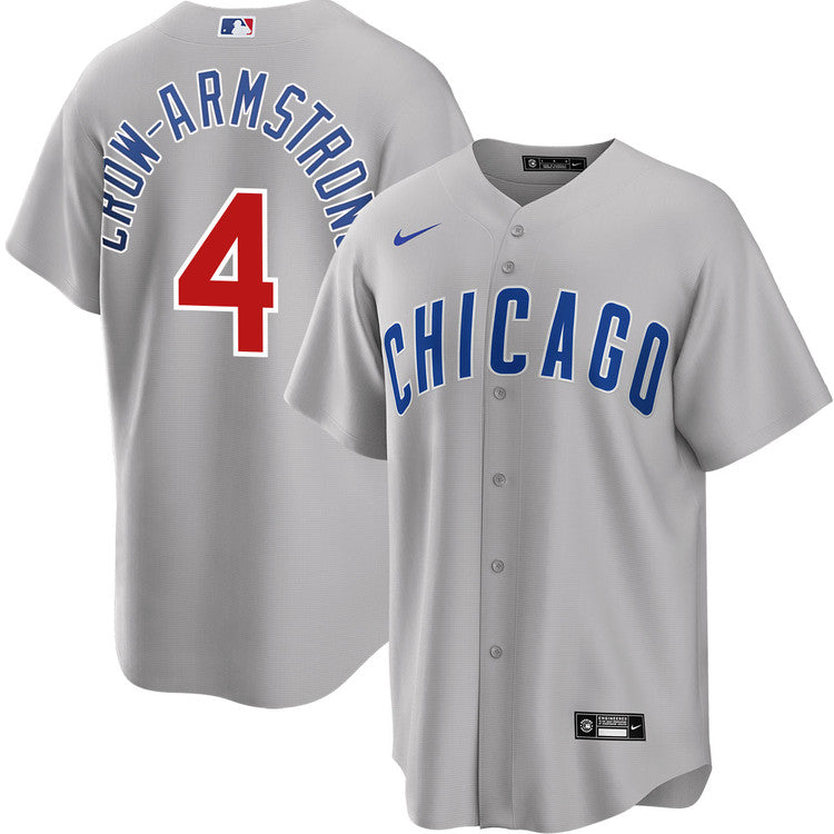 Pete Crow-Armstrong Chicago Cubs Road Jersey - Gray product image 1