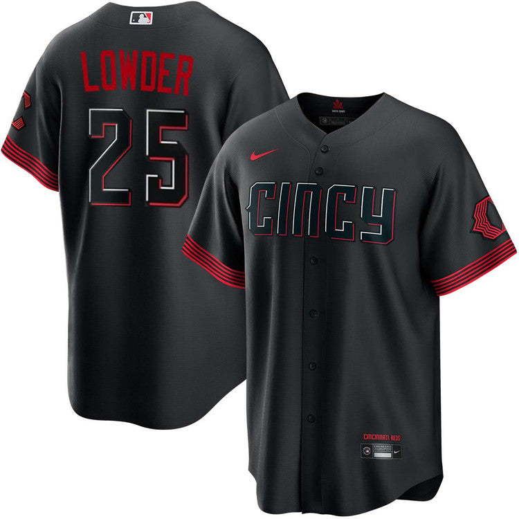 Rhett Lowder Cincinnati Reds City Connect Jersey - Black product image 1