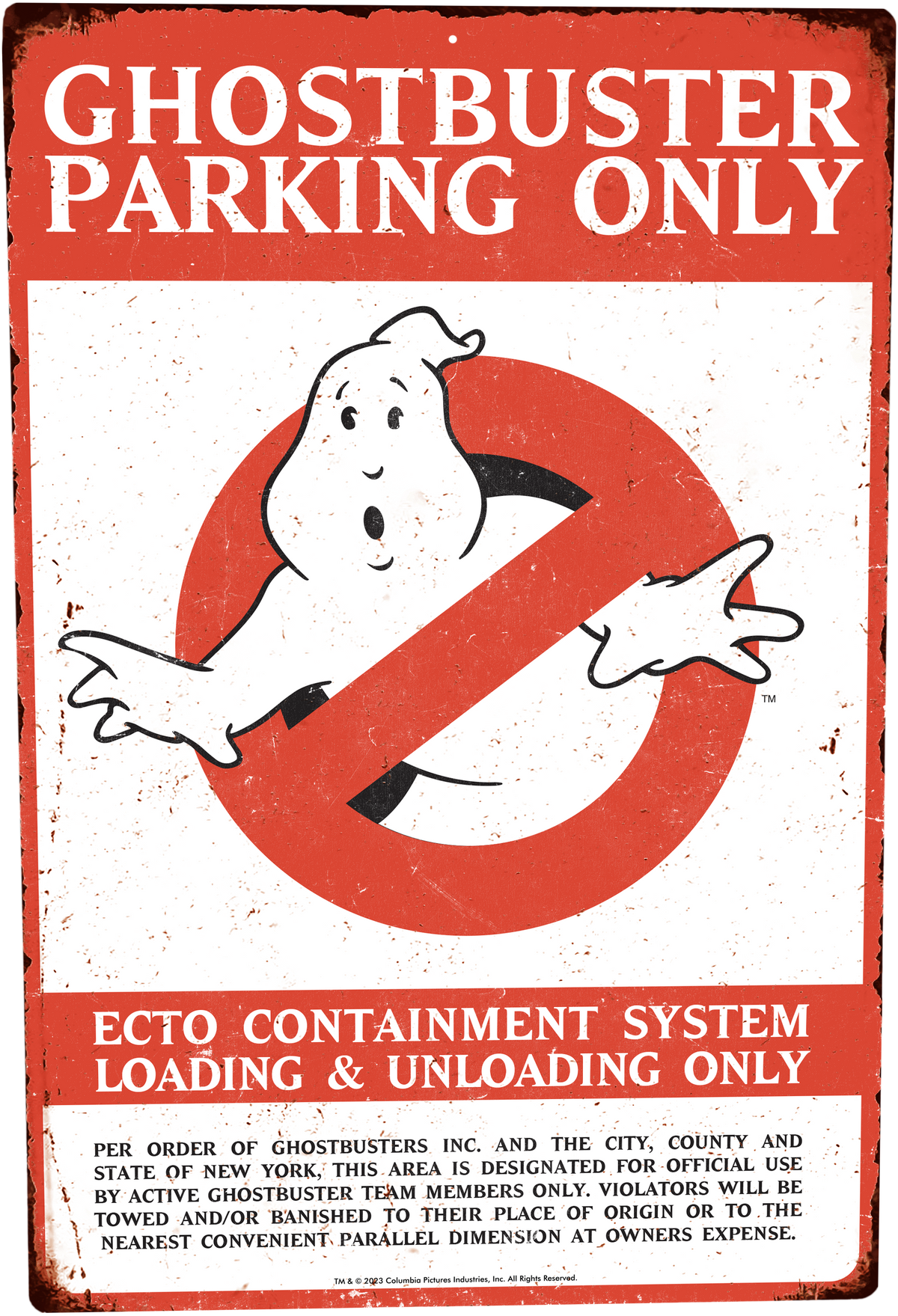 Ghostbusters - Parking Metal Sign product image 1, provided for visual reference and product detail review