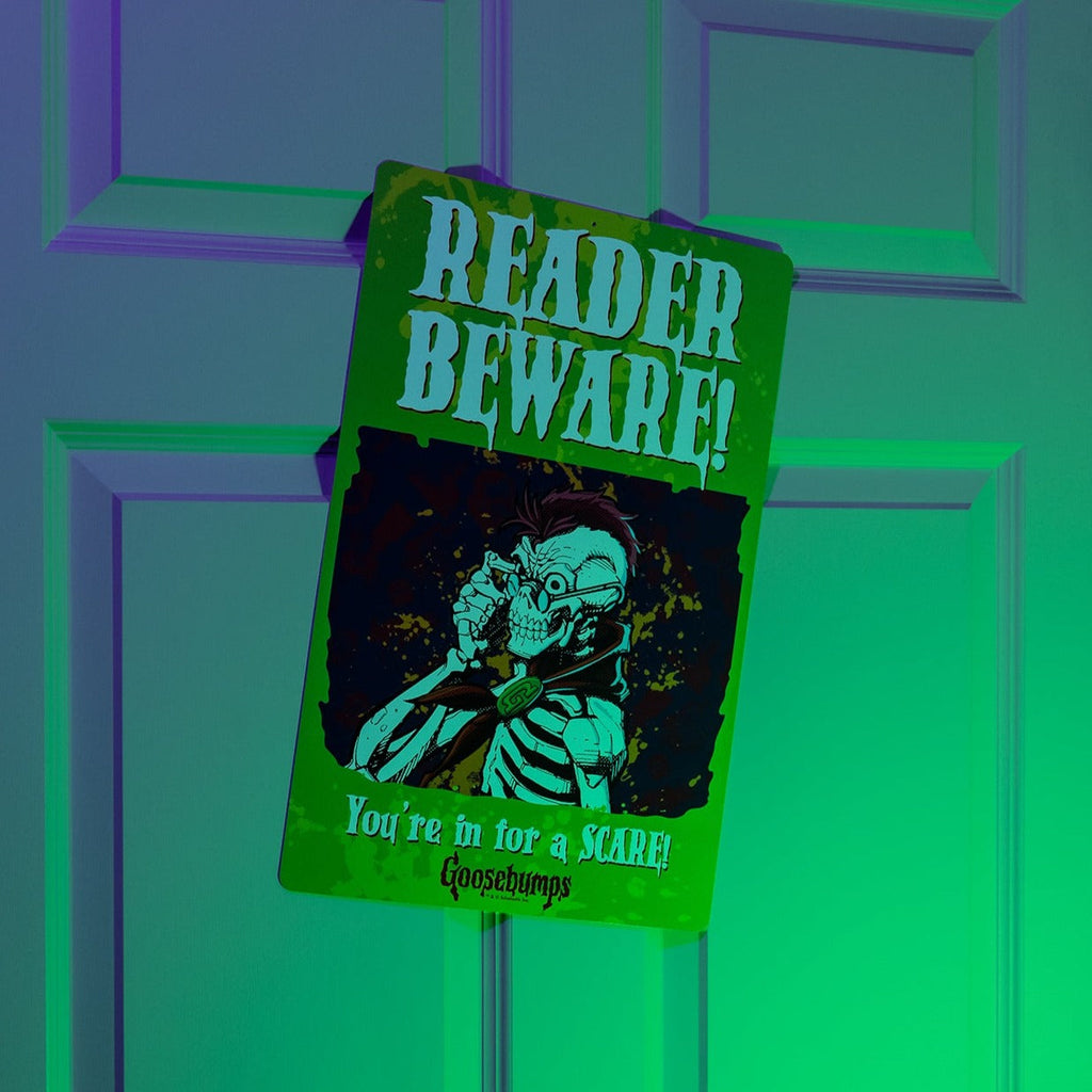 Goosebumps - Reader Beware Metal Sign product image 1, provided for visual reference and product detail review